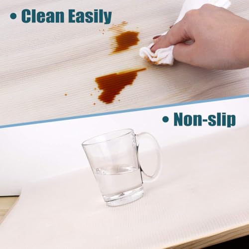 Shelf Liner, Non-Slip Cabinet Liner, Washable Oil-Proof for Kitchen Cabinet, Shelves, Refrigerator, Storage, Desks, 12 Inches x 20 FT, Non Adhesive Drawers - size: 12"W x 240"L