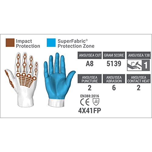 HexArmor | FireFighter Extrication-Rescue Impact Safety Gloves | EXT Rescue Series - color: 4012 | Cut Protection W/ Velcro Cuff, size: X-Small (Pack of 1)