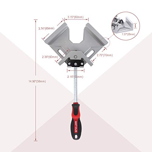 WETOLS 90 Degree Corner Clamp Set, 4 Pcs Adjustable Clamps for Woodworking