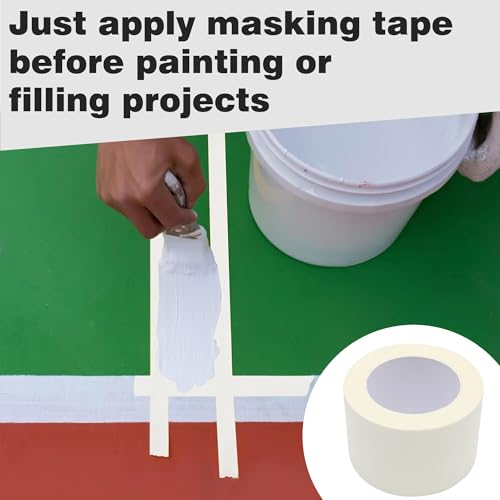 Masking Tape 3 inch Wide, General Purpose Beige White Painters Tape for Crafts Painting Labeling Edge Finishing, 3inch X 55 Yards - color: Beige White, size: 3 inch x 55 yards
