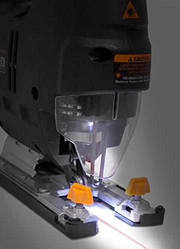 WEN 33606 6.6-Amp Variable Speed Orbital Jig Saw with Laser and LED Light,Black, Silver - size: Handheld, style: Orbital with Laser
