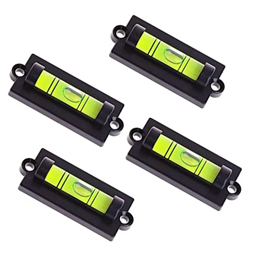 4Pcs Bubble Spirit Level RV Standard Levels with Mounting Holes RV Levelers Leveling Tool for RV Camper, Travel Trailer, Camping, Truck, Motorhome (Set-A)