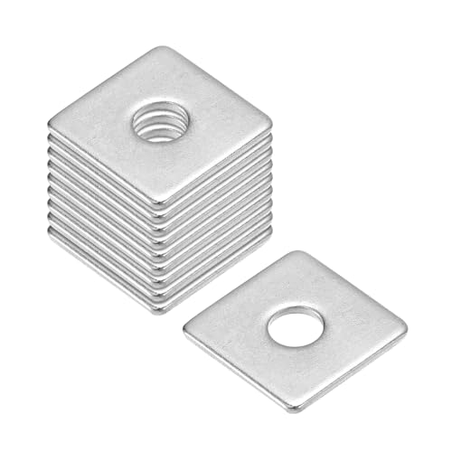 uxcell Square Washer, 25Pcs M6x20x20x1.5mm 304 Stainless Steel Square Plate Washers Flat Pad Spacer Gasket for Hardware Fastener - size: M6x20x20x1.5mm