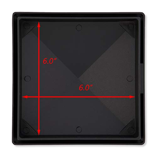 6x6 Aluminum Pyramid Post Cap for True 6x6 Wood Posts (Full 6") — Heavy-Duty Cast, Rounded Safety Corners, Stainless Screws, Powder-Coated Black Deck & Fence Cap - size: 6x6 Inch
