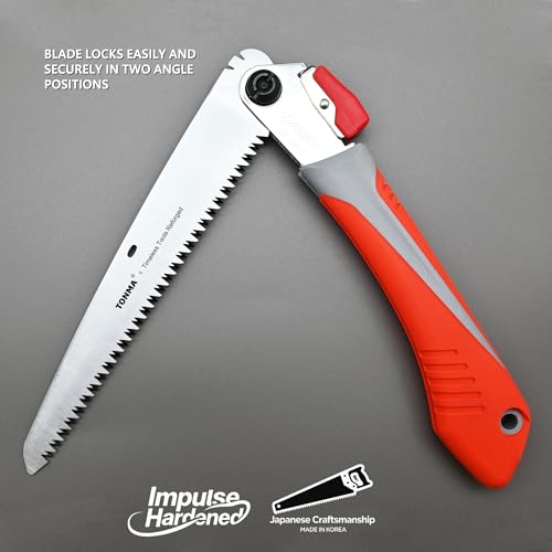 TONMA 8" Folding Hand Saw, Made in Korea, Medium Teeth, TDE-903 - size: 8 inches (210mm)