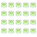 HARFINGTON 20pcs Circular Bubble Spirit Level 12x7.5mm Mini Round Bubble Spirit Level Little Measuring Layout Tools for TV Industrial Carpentry Picture Frame, Green/Black - color: Green/Black, size: 12x7.5mm