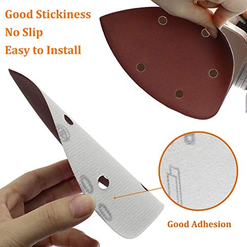 50 Pcs Mouse Detail Sander Sandpaper, 400 Grit, 5 Hole - size: 400 Grit - 50 Pcs