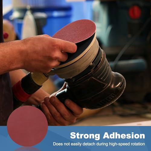 20 Pack 6 Inch PSA Sanding Discs 1000 Grit Aluminum Oxide Red - size: 1000 grit