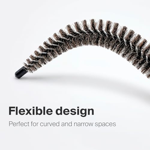 KONEX 44" Dryer Vent Cleaner Brush Flexible Lint Trap Cleaning Tool with Horsehair Bristles - style: Conical Horsehair