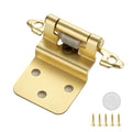 Gold Cabinet Hinges Self Closing, 3/8 Inch, 10 Pack (5 Pairs) - color: Gold, size: 3/8 inch Insert