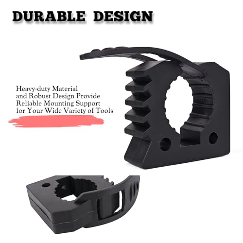 Shovel Holder Clamp Kit,Truck Bed Molle Panel Mount, Shovel Mount for Roof Rack,Quick Release Clamps Off Road UTV Utility Trailer Accessories Fits 1-1/7" to 1-3/7" Diameter Tools (4 Pack) - color: 4 Pack Black