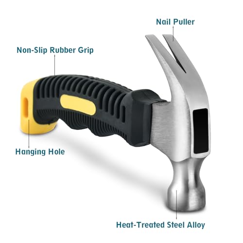 8 oz Small Claw Hammer - Mini Hammer for Women&Kids - Little Hammer for Household Projects, Woodworking & DIY Tasks - style: B.Hammer