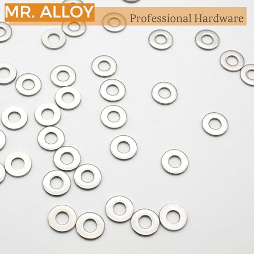 #12 Stainless Steel Flat Washers, 1/4" ID x 9/16" OD, 100 Pack - size: #12 (100)