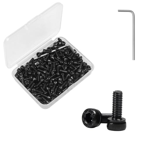 200Pcs M3 x 8mm Hex Socket Head Cap Screws, 12.9 Grade Alloy Steel - size: M3 x 8mm