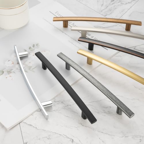 KOOFIZO 10 Pack 5 in Antique Iron Cabinet Pulls, Iron Drawer Handles 1961 - color: Antique Iron, size: 5" CC