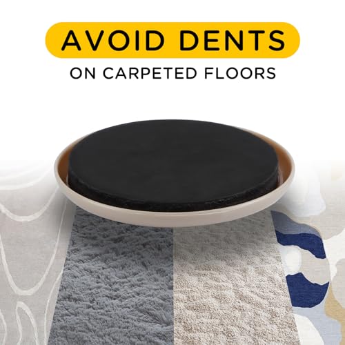 Furniture Sliders for Carpet, new space 8 Pcs 5" Round Sliders for Moving Furniture, Heavy-Duty Furniture Moving Sliders - Reusable Furniture Sliders, Move Your Furniture Quickly, Easily and Safe! - size: 5 inch