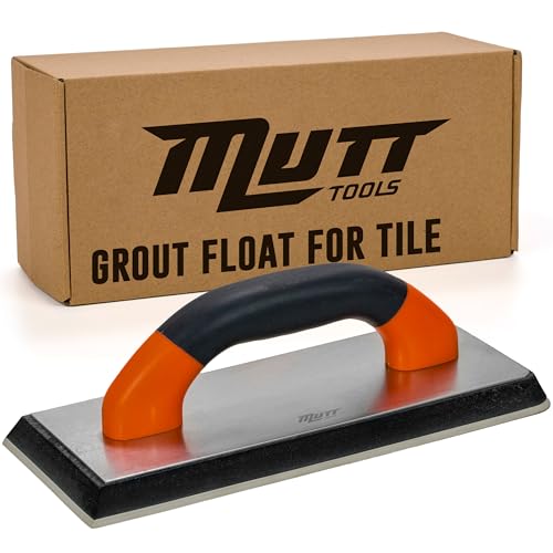 Mutt Tools Rubber Grout Float 9.5 x 4 Inch with Ergonomic Handle for Tile