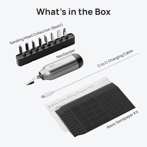 HOZO NeoSander Reciprocating Detail Sander, Mini Electric Pen Sander with 13000 SPM Linear Motion, Adjustable Stroke for Precision Sanding, Ideal for 3D Printing, Model Making, Crafts & DIY Projects - style: NeoSander