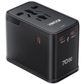 VINTAR Universal Travel Adapter 70W GaN, 5-in-1 with 3USB-C PD & 1USB-A QC - color: 70W Black1