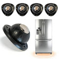 Heavy Duty Self Adhesive Furniture Casters 4 Pack Stick-On Swivel Wheels - color: Black-4
