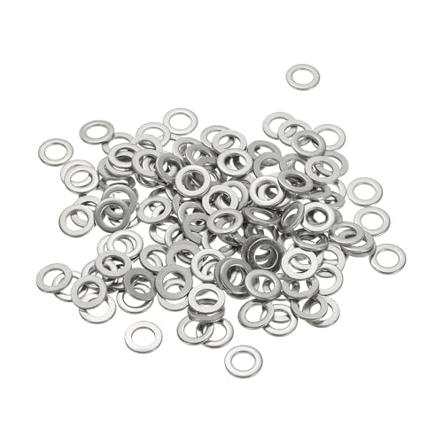 Flat Washers, 304 Stainless Steel Hardware Assorted Washer, 9 x 5 x 1 mm Fit for Bolts Screws Industrial Use (300 Pack, Silver) - size: 9 x 5 x 1 mm