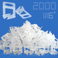 Tile Leveling System 1/16" Spacers Tile Leveler clips 2000pcs DIY Tile Leveling Spacers Tile Leveling System for Professional Ceramic and Stone Installation - size: 1/16" 2000pcs tile leveling system