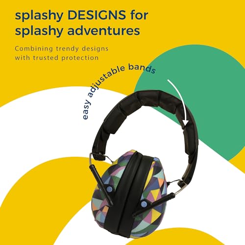 BANZ Kidz Earmuffs 2 Years & Older - Loud Noise Cancelling, Size Adjustable - color: Kaleidoscope