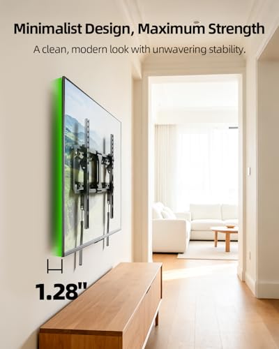 USX MOUNT TV Wall Mount,Low Profile TV Mount for Most 42-95 Inch Flat Screen Televisions,Max VESA 600x400mm Fixed Wall Mount Bracket Holds up to 132 lbs,Fits 16"/18"/24" Studs - size: 42-95 inch