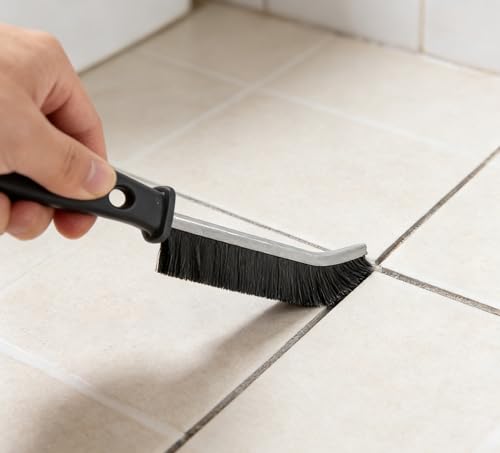 3-Pack Grout and Crevice Cleaning Brushes Set, Hard Bristle Multi-Surface Gap Brush for Tile Grout, Windows, Doors, Sink Edges, Shower Tracks