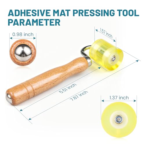 NuIth Auto Car Audio Sound Deadening Application Rolling Wheel Roller, 1.6 Inch Width PU Sound Deadening Mats Roller W/Bearing, Heat Abatement Mat Wallpaper Deadener Application Seam Roller - style: Flat Seam Roller