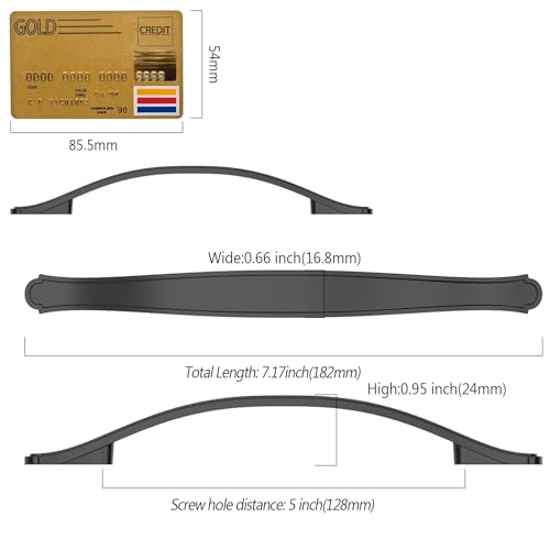 Amerdeco 10 Pack Matte Black Cabinet Pulls 5 Inch(128mm) Hole Center Drawer Pulls Cabinet Hardware Kitchen Cabinet Handles for Bathroom Dresser Pulls ZH0068 - color: Matte Black, size: 5"/128MM Hole Center