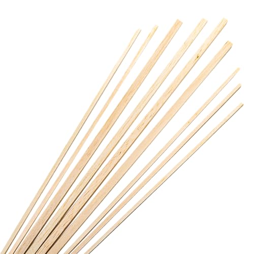 Okllen 150 Pieces Balsa Wood Sticks, Square Unfinished Balsa Wood Sheets Set, 12 Inch Thin Wood Strips 1/4 Inch 1/8 Inch Wooden Crafts Dowel Rods for DIY Projects Models Making Supplies