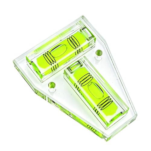 Three line T-type mini level platform can use a level meter, small ruler, and the bubble bead is highly transparent (green)