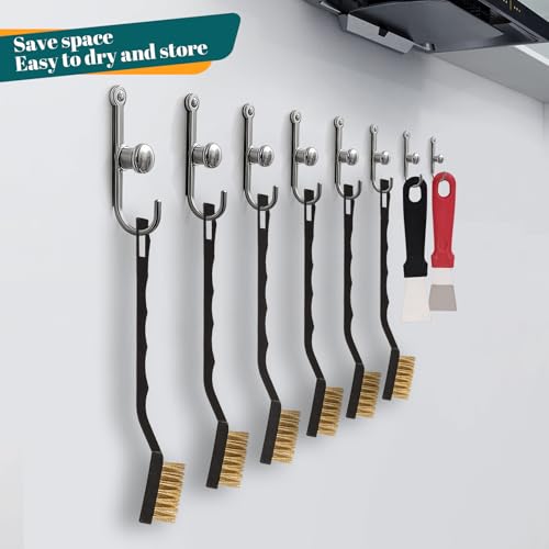 12 Pcs Mini Brass Brush Set, Brass Scratch Brush with Curved Handle - style: Brass