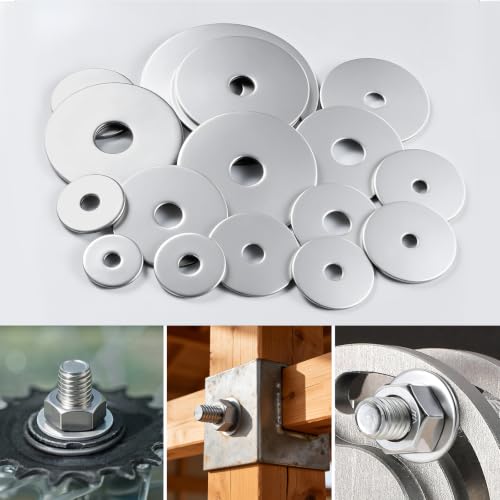1500PCS M3 Flat Washers, 304 Stainless Steel 18-8, 3.2mm ID x 6.4mm OD Hardware Washers for Screws Bolts - color: Silver, size: Metric M3