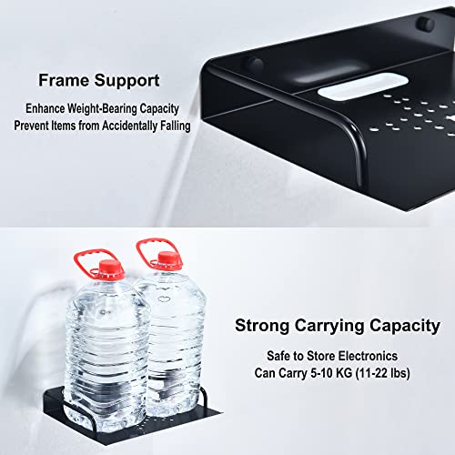 HNVNER Metal Floating Wall Shelf for Router & Cable Box, 10.3x8 Inch - color: 1 Layer-small-1pcs