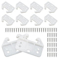 10pcs White Plastic Drawer Slides, 7 Holes Drawer Track Guides - size: 7 Holes