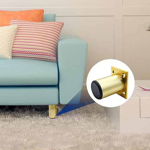 4-Pack Adjustable Aluminum Alloy Furniture Legs 2.36" Height Gold - color: Gold, size: 2.36 Inch