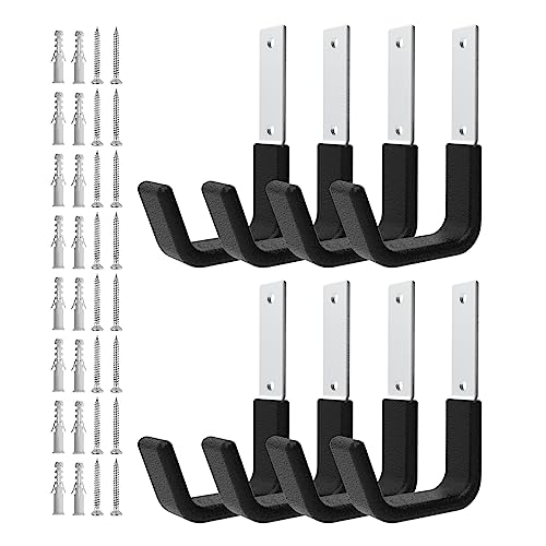 Heavy Duty Garage Utility Hooks, Wall Mount Ladder Hangers, 8 S - size: 8 Small