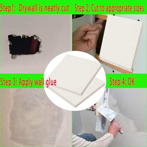 2 Pcs Drywall Repair Panel, Drywall Patch Kit Large Hole, Wall Repair Patch Panel for Drywall,Wall Surface Large Hole Fill Quick and Easy Solution(12'' x 12'' x 1/2 '')