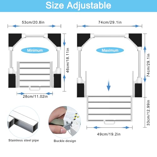 Washer Dryer Stacking Kit 29 inch - Universal Washer and Dryer Stacking Kit | with Pull Out Drying Rack - Adjustable 29"/28"/27"/26"/25"/24" Stacking Kit with Ratchet Strap - Space-Saving - style: with Pull-Out Drying Rack