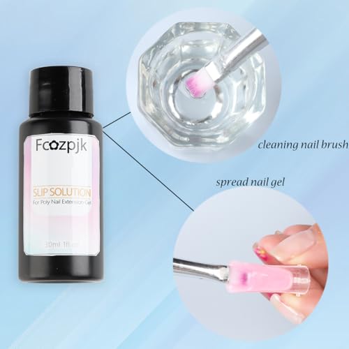 Fcozpjk Poly Gel Nail Kit - Wine Red, Brown & Iridescent Builder Gel - color: 3colors-shiny-glitter