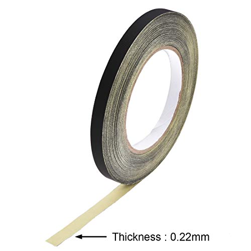 uxcell 10mm Acetate Cloth Tape for Laptop Electric Auto Guitar Repair High Temperature Adhesive Tape Black 30m/98.4Ft - size: 10mm