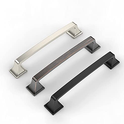 Amerdeco 10 Pack Oil Rubbed Bronze 5 Inch(128mm) Hole Centers Kitchen Cabinet Pulls Hardware Kitchen Handles for Cabinets Cupboard Handles Drawer Pulls - color: Oil Rubbed Bronze, size: 5" hole center