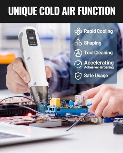 WORKPRO 7.2V Cordless Mini Heat Gun with Reflector Nozzle, 3 Temp Settings