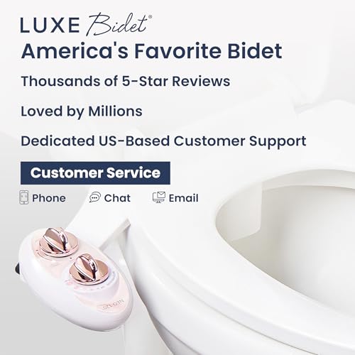 LUXE Bidet NEO 120 - Bidet Attachment for Toilet Seat, Rose Gold - color: Rose Gold