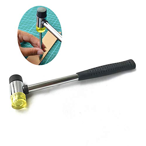 Small Rubber Mallet Hammer, Double-Faced Rubber Hammer for Jewelers Kid or women Usage or Light Tapping Work Non-Slip - size: Small Without Replacement Tip