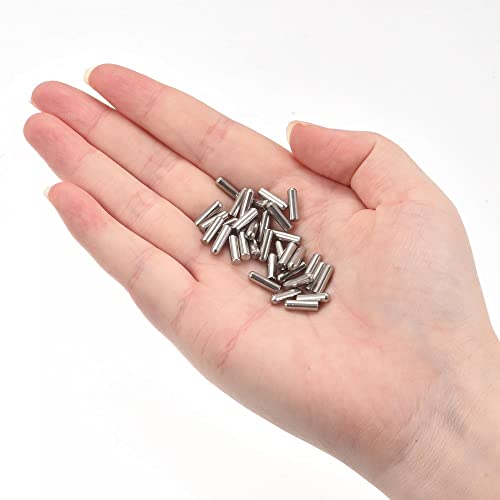 uxcell 3x8mm Dowel Pins, 50pcs 304 Stainless Steel Round Head Flat Chamfered End Dowel Pin Bunk Bed Pins Shelf Pegs Support Shelves Fasten Elements - size: 3x8mm