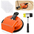 Floor Gap Fixer Tool Kit, Heavy Duty Suction Cup Gap Puller with Rubber Mallet & 5 Reusable Sticky Pads, Fast DIY Laminate & Vinyl Floor Repair Kit to Close Floor Gaps Without Contractor