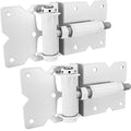 Self Closing Vinyl Gate Hinges - White - for Vinyl, PVC and Plastic Fencing: Vinyl Fence Gate Hinges w/Mounting Hardware - color: White